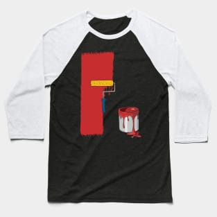 Facade Painting - Red Wall Art Painter Baseball T-Shirt